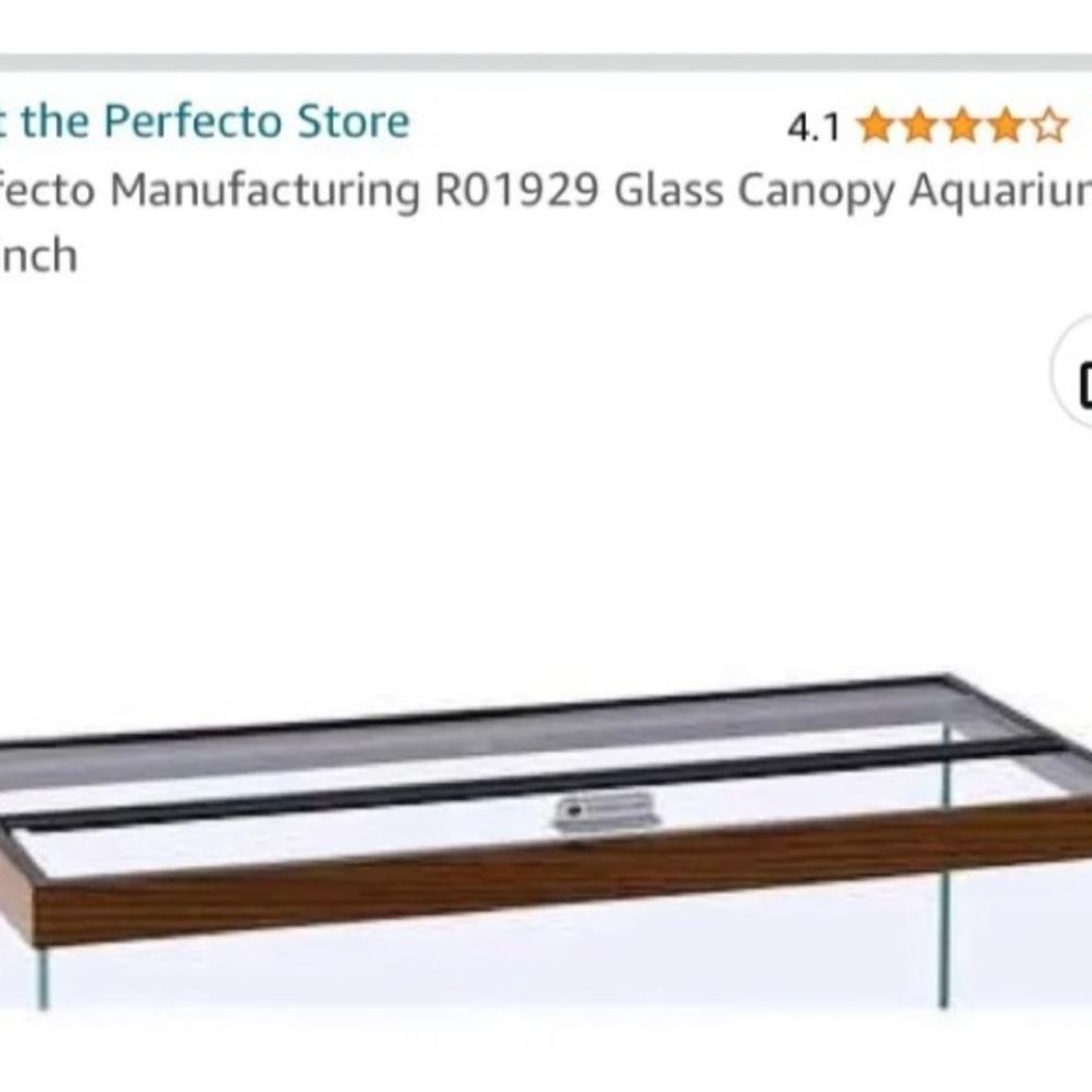 Glass canopy aquarium top for 55 gallon tank